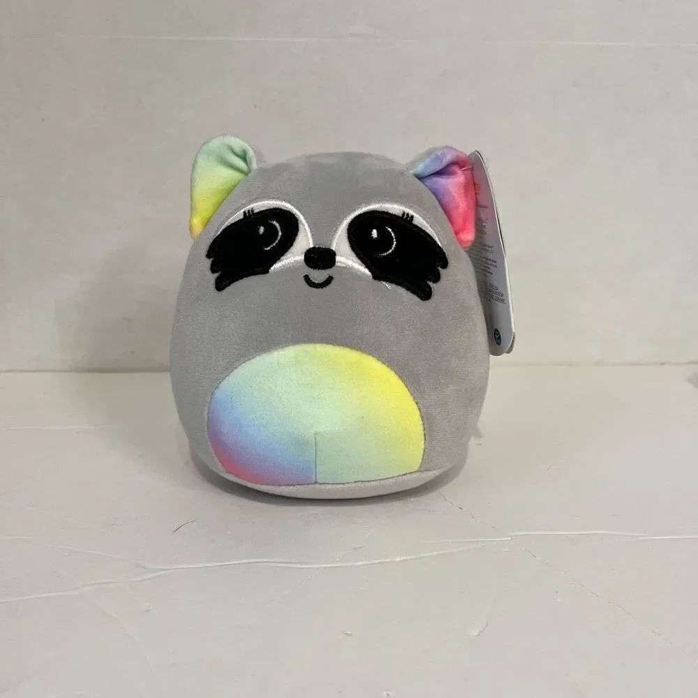 Squishmallows Max The Rainbow Raccoon 5” NWT